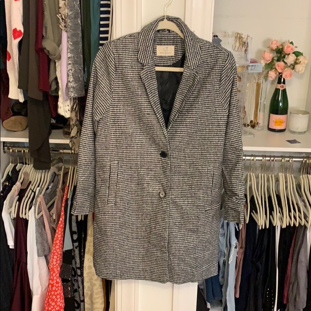 Brand new!! Gingham print coat